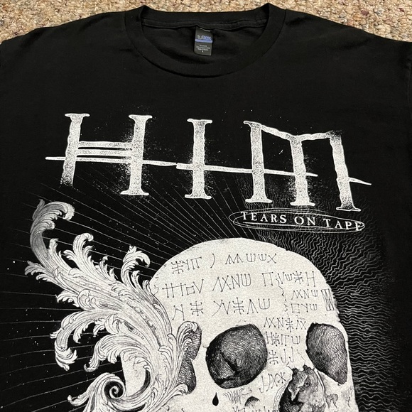 πΈ '19 H.I.M. Band HIM Tears On Tape 2013 Album Skull Intense Art Soft Tee - Picture 10 of 15